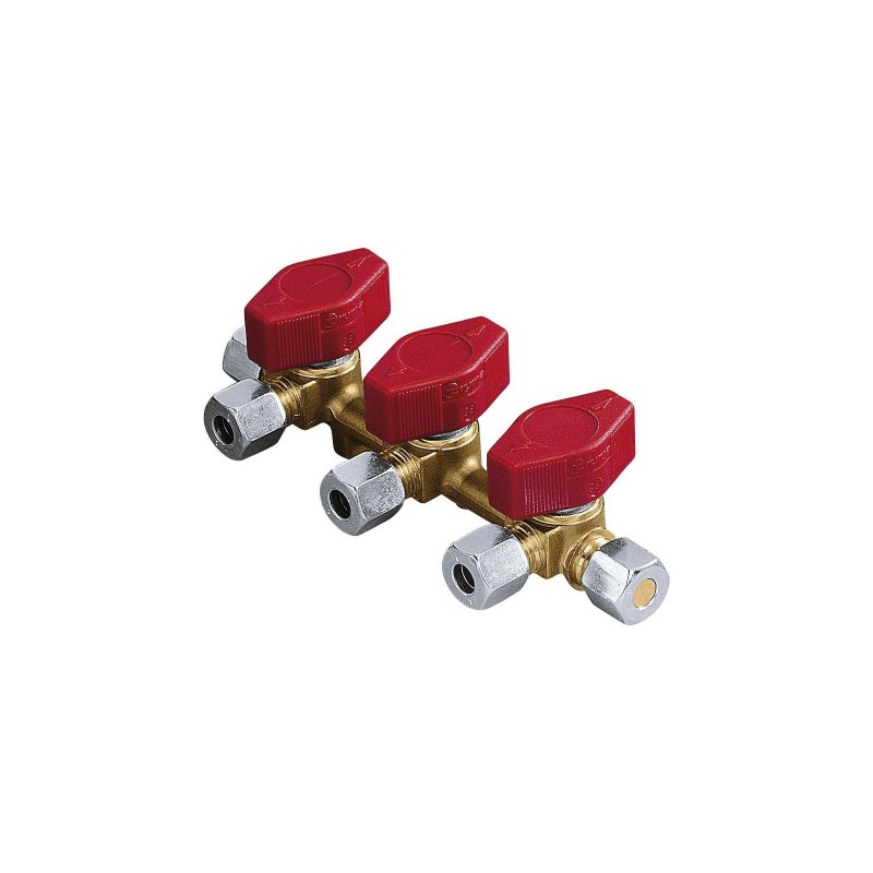 Gas distribution system, 3 inlets (Ø...